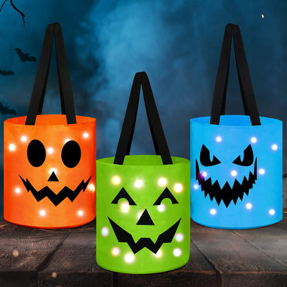 Light-Up Trick-or-Treat Tote Bags