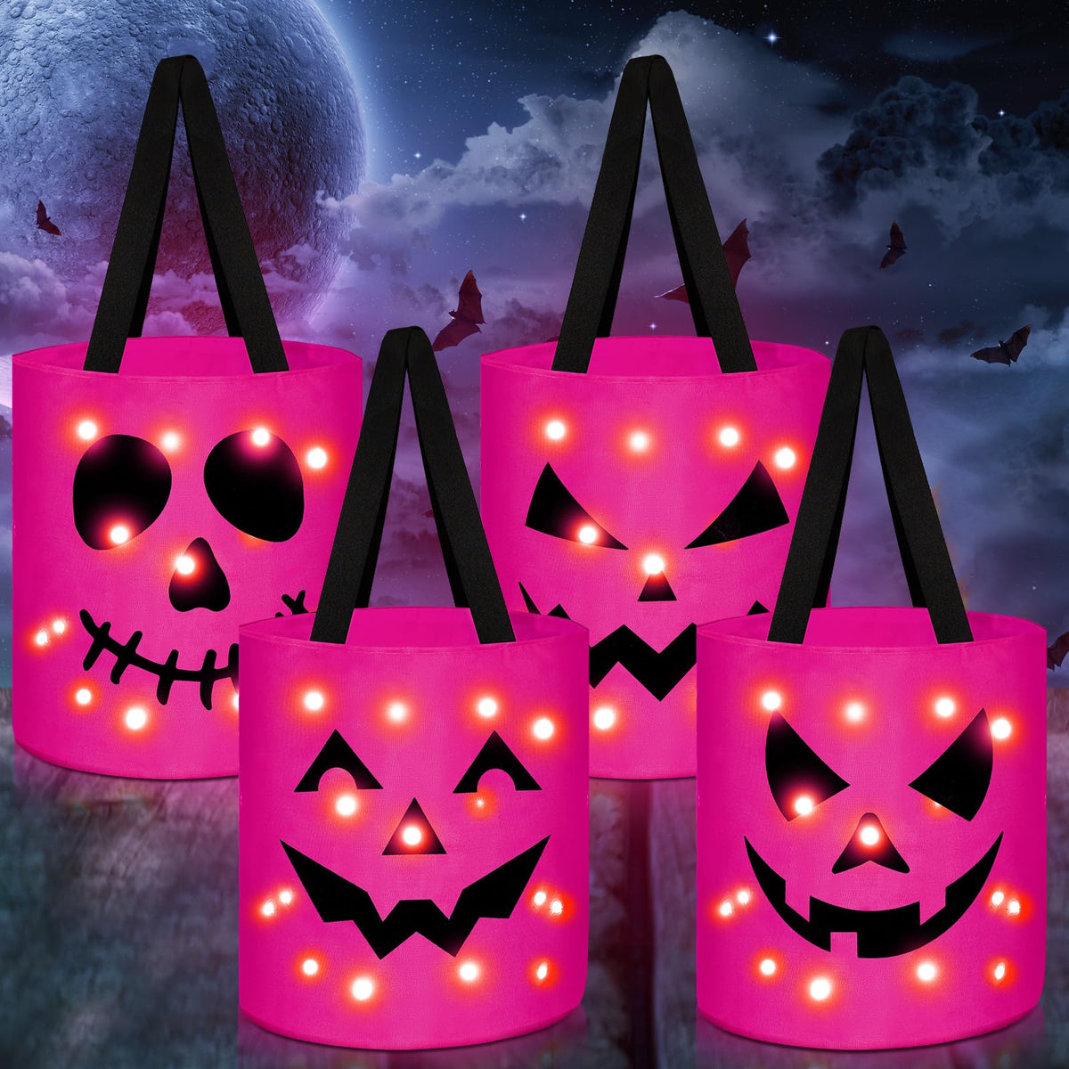 Light-Up Trick-or-Treat Tote Bags