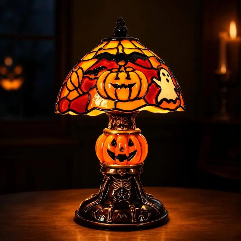 Halloween Stained Glass Lamp