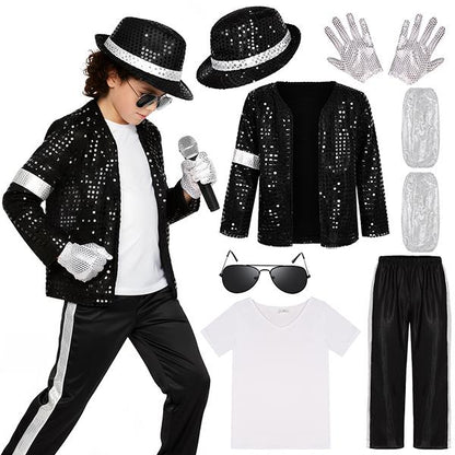 Kids Retro Pop Star Costume Set