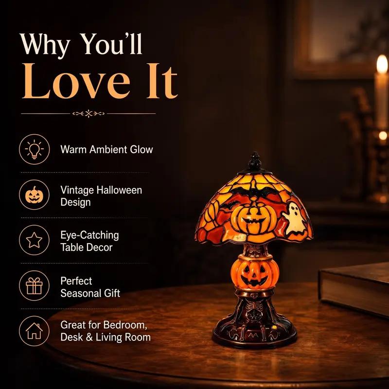 Halloween Stained Glass Lamp