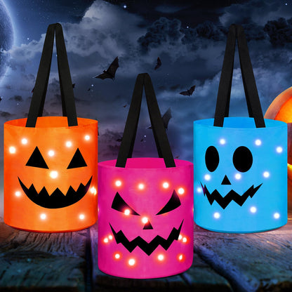 Light-Up Trick-or-Treat Tote Bags