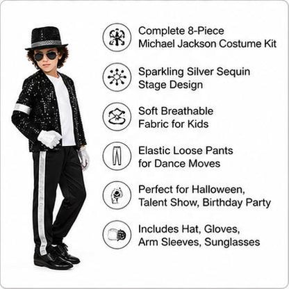 Kids Retro Pop Star Costume Set