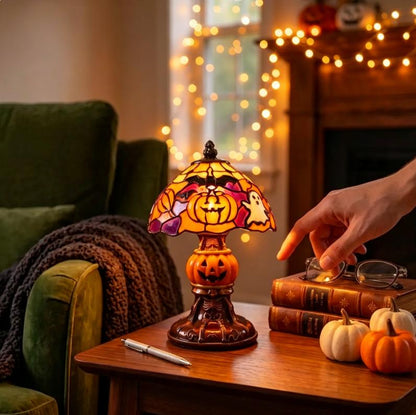 Halloween Stained Glass Lamp