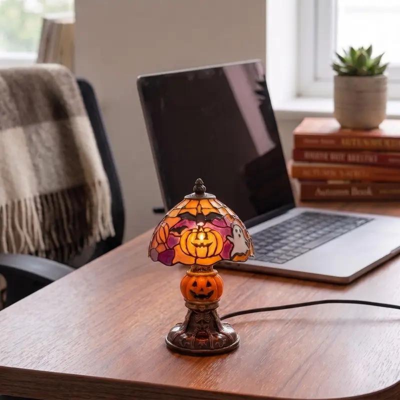 Halloween Stained Glass Lamp